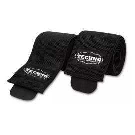 Techno Muñequeras + Rodilleras + Straps Pack Gym Para Pesas