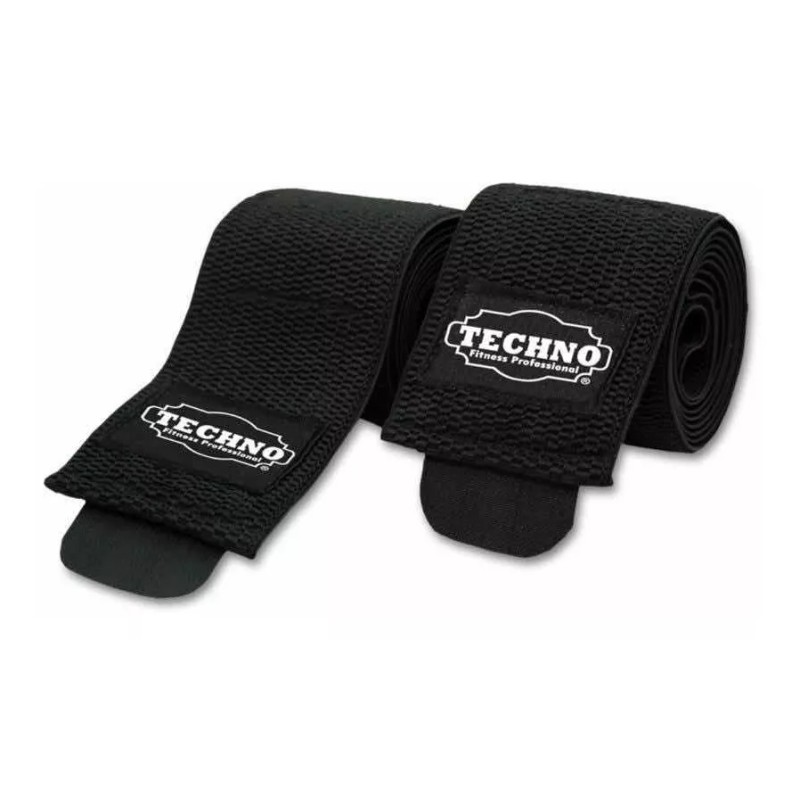 Techno Muñequeras + Rodilleras + Straps Pack Gym Para Pesas
