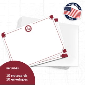 Desert Cactus University of Louisiana Monroe 10 Pack Notecards Stationery Cardstock ULM Warhawks Includes Envelopes Memo Party Thank You (Notecard 4b)
