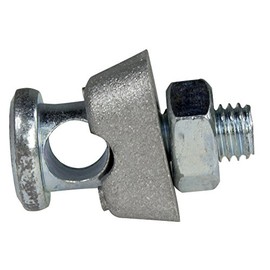 as - Schwabe Earth Terminal M10 - Connection Clamp for Round Conductors up to Diameter 10 mm - Ground Clamp - Earth Clamp - For Ground Rod Ground Ground Cruiser - Made in Germany - Silver, 20117