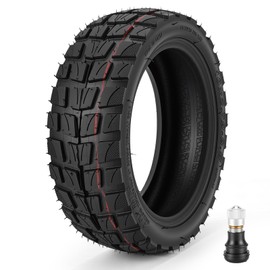 10x2.75-6.5 Scooter Tire, Electric 10 inch Rubber Tubeless Wheels Off-Road Vacuum with Valve, Puncture-Proof, Non-Slip, Front or Rear Replacement