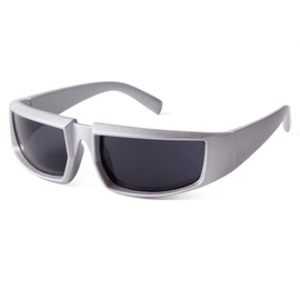 JUDOO White Wrap Around Sunglasses for Women Men Fashion Futuristic Rectangle Hot Pink Green Glasses