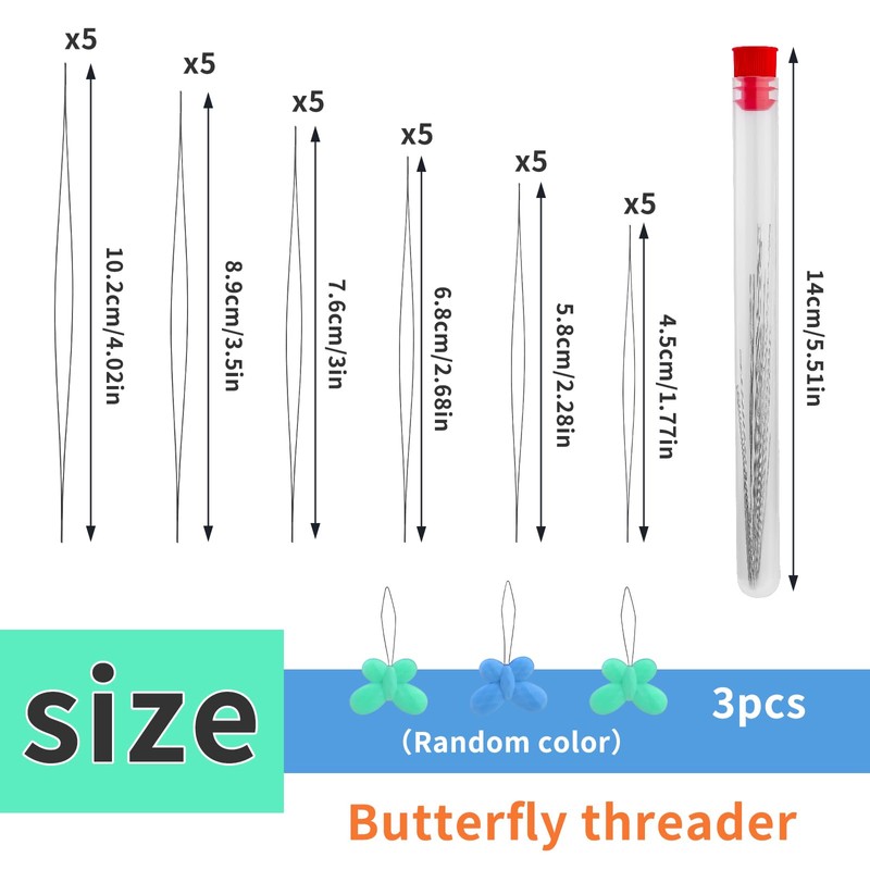 FTEVEN 37PCS Beading Needles Set, Beading Needles for Jewelry Making,