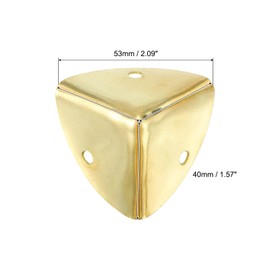 QUARKZMAN Decorative Box Corner Cover 40 mm Metal Edges Protection Furniture Corner Edges Protection with Screws Gold Pack of 8