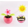 1PCS Solar Dancing Flower Apple Blossom Bee Solar Powered Car