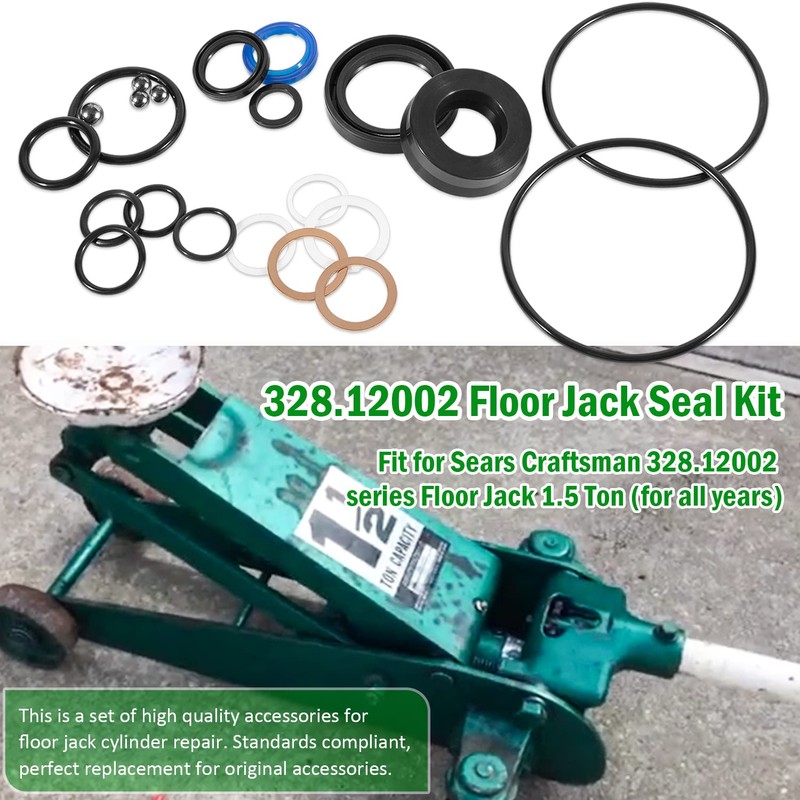 328.12002 Floor Jack Seal Replacement Kit for Sears Craftsman 328.12002,