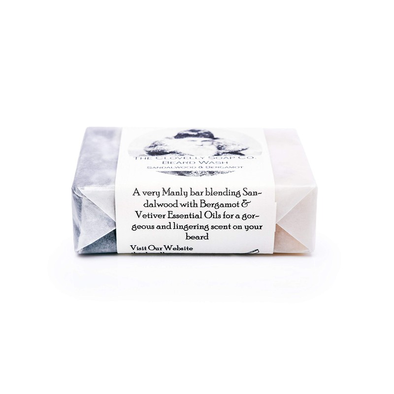 Clovelly Soap Co Natural Handmade Beard Shampoo Soap Bar Sandalwood