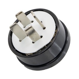 Maxar Electric Grounding 20A Plug, 3P (With Grip), Black, 1 Pack