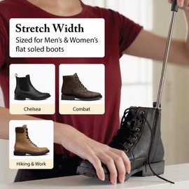 FootFitter Premium Professional Boot Width Stretcher, Adjustable Boot Stretcher for Wide Feet Men & Women, Relieves Tightness (Women’s Large 9.5-12)