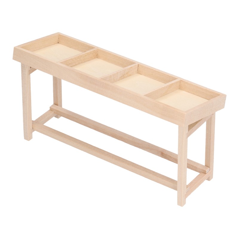 Doll House Shelf Display Racks 1:12 Miniature Wooden Stand Shelf