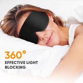 DUGRAFT Blackout Sleep Eye Masks for Men and Women, Zero Eye Pressure Sleeping Eye Mask with Adjustable Elastic Strap,3D Ultra Soft&Comfortable Sleep Mask for Sleep/Travel