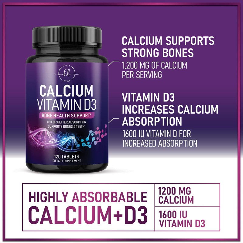 Calcium Supplement 1200 mg - with Vitamin D3 for Best