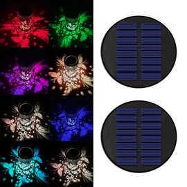 EDOF 2 Packs 8 Color Solar Lights Replacement Top(Top Size 3.74 inch,Bottom Size 2.83 inch),Garden Gift Garden Decor,Replacement Solar Light Parts,Solar Lanterns Outdoor Hanging Waterproof Decoration