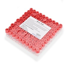 Meterbox Meterbox Micro Blood Collection Tubes 0.5ml Clot Activator Lab Collecting Tube for Lab Test Tubes Pet Animals Veterinary 100 Pcs Wrap Packaging