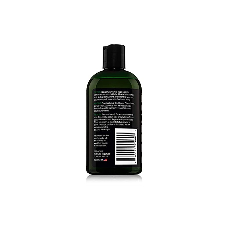Defense Soap Peppermint Body Wash Shower Gel 12 Oz -