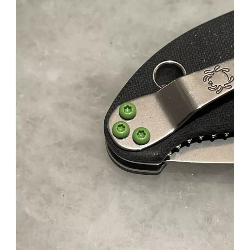 DH Zombie Green Stainless Steel Screws for Spyderco Manix 2