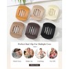 AWAYTR 6Pcs Flat Hair Clips for Women Strong Grip Curved