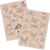 2PCS Double-Sided Tattoo Practice Skin with Pre-Printed Light Gray Stencil