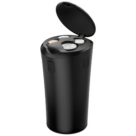 JOYTUTUS Coin Holder for Car, Larger-Capacity Car Change Holder Organizer, Universal Car Coin Holder for Cup Holder, Coin Dispenser Storage Fit Most Car & Trucks Car Accessories(Black, 1 Pack)