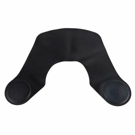 Haircut Neck Collar Soft Silicone Waterproof Hair Coloring Dyeing Neck Shawl Wrap for Barber ShopBlack