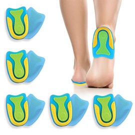 Udbrud Fersensporn Einlagen, 5 Paar Fersenkissen Soft Gel Einlegesohlen Fersenpolster Fersenschutz für Schuhe Fersensporn Fersenkissen Orthopädisch für Achillesschmerzen（L）