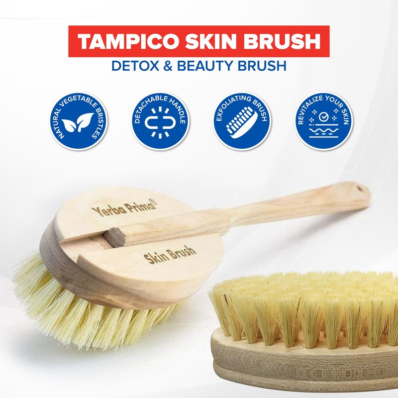Yerba Prima Tampico Skin Brush (Pack of 2) - Natural