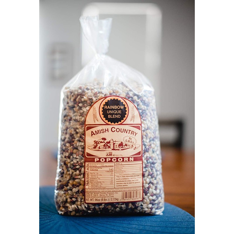 Amish Country Popcorn | 6 lb Bag | Rainbow Popcorn
