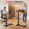 Okin Overbed Bedside Table with Wheels, Adjustable Medical Tilt Top