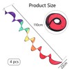 4Pack Wind Spinner Rainbow 110cm Whirl Wind Twister Colourful Hanging