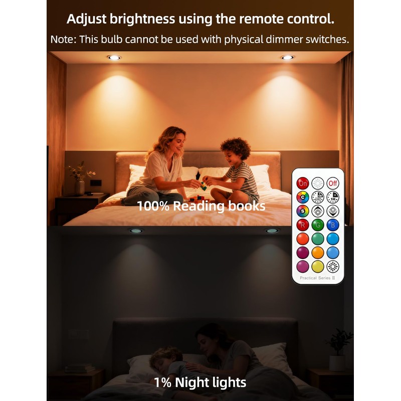 ILC GU10 LED Light Bulb, 40 Watt Equivalent Color Changing