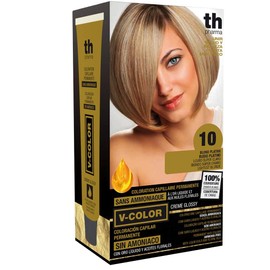 Thader TH Pharma Colour Set without Ammonia for Pleasant Odour with Liquid Gold, Colour 10 Platinum Blonde