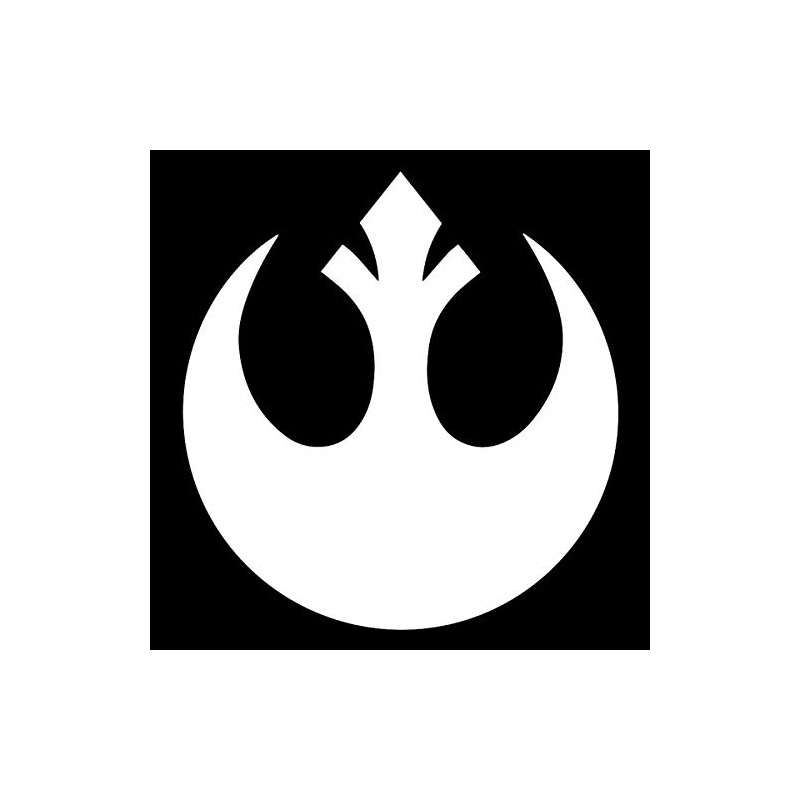 EvolveFISH SW Rebel Alliance Logo Weatherproof Vinyl Decal - [White][5"]