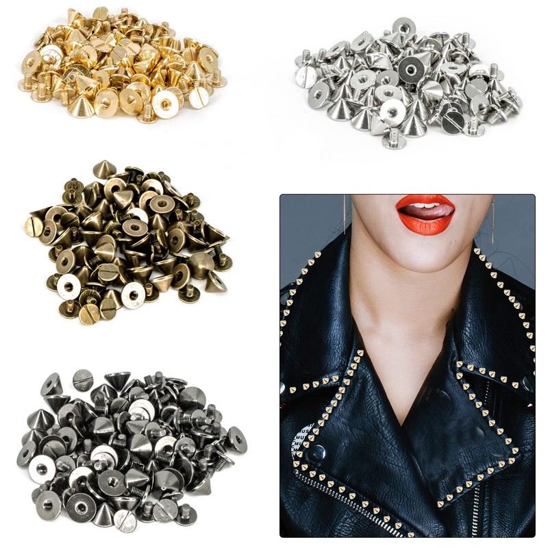 Trimming Shop 50 x Bronze Punk Spike Cone Screw Back
