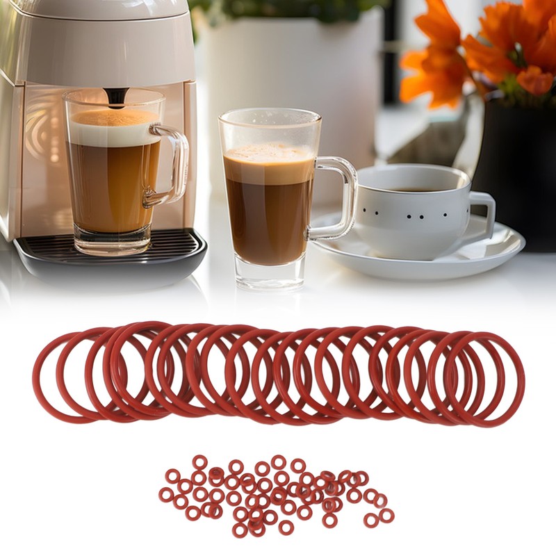 120pcs Coffee Machine O Ring High Temperature Resistance Waterproof Silicone