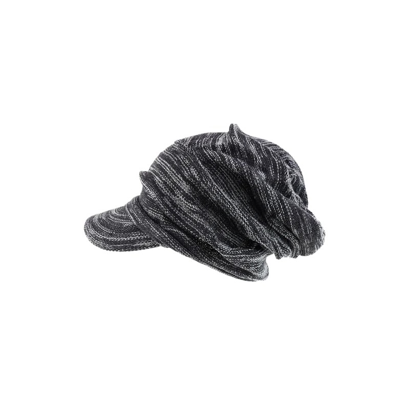 Armycrew Deep Crown Wrinkled Knit Slouch Rasta Beanie Visor -