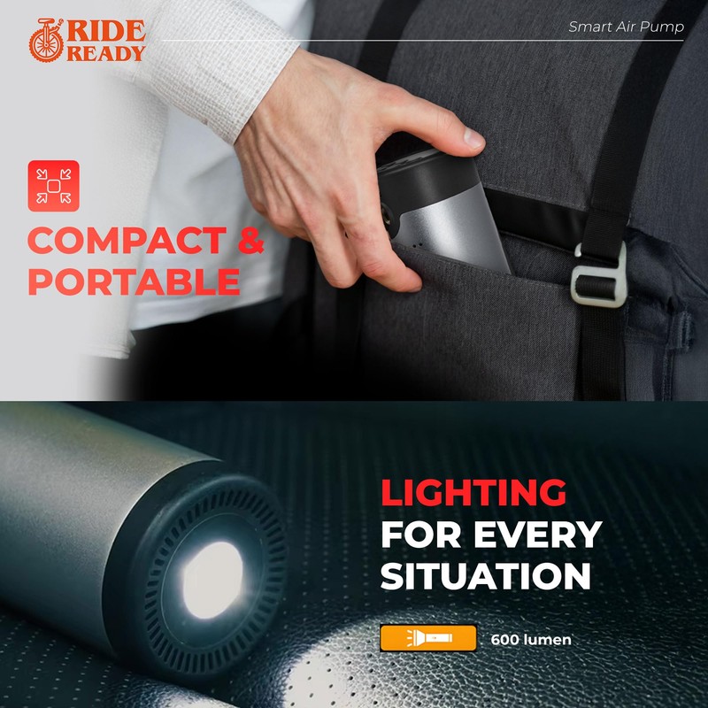 Portable Lightweight Bike Tire Pump – Foot Pump for Road