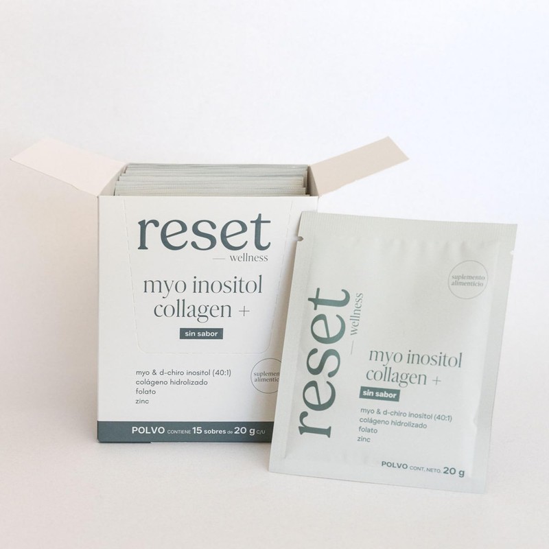 reset wellness 15 Sobres de Myo inositol Collagen+ Sin Sabor
