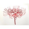 Japanese Spider Lily Anime Flower Holographic Red Sticker Vinyl Decal
