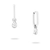 ECHTZEIT Like Diamonds Hoop Earrings with Zirconia Pendant Stainless Steel