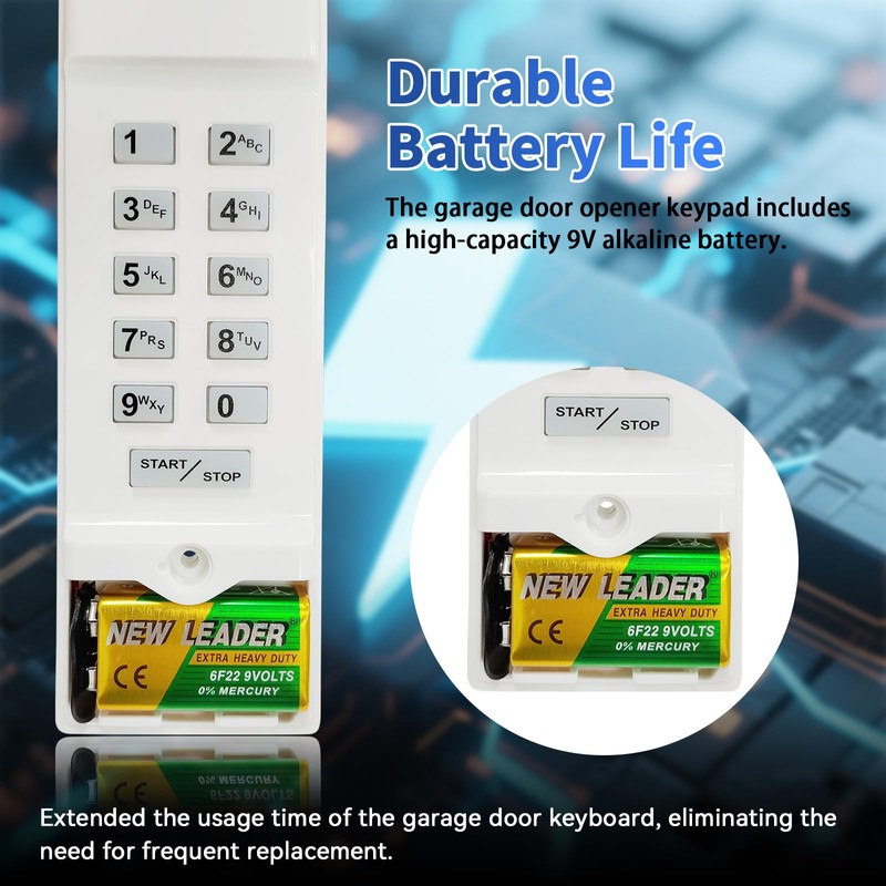 XDTKML Garage Door Opener Keypad Replacement for Linear MegacodeMDTK Keypad