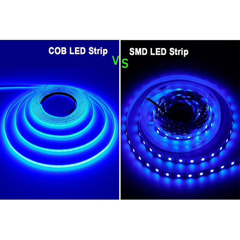 TOPAI 12V Thin 3mm Blue COB LED Strip Light Narrow