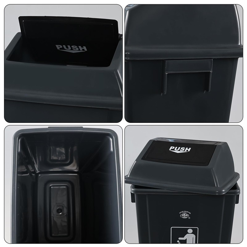 Fiazony 18 Gallon Large Kitchen Swing Top Lid Trash Can,
