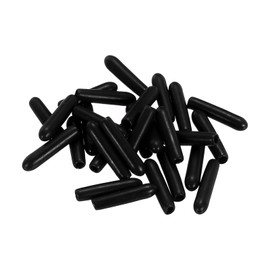 sourcing map 88Pcs Rubber End Caps, 1.5mm(1/16") ID 14mm(9/16") Height Round Screw Thread Protectors Flexible Screw Bolt Covers Caps for Metal Tube Rod Bolt, Black