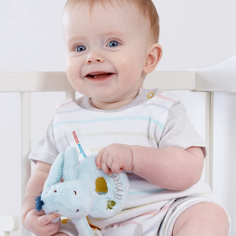 Rainbow Designs Classic Eeyore Ring Rattle, White