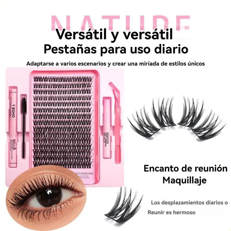 Kit Para Extensiones De Pestañas, Que Incluye Pinzas Y Pegam