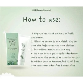 MAD Beauty Essentials Mad White Underarm Deo Cream - 30g