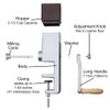 Kitchen Crop Grain Mill Wheat Flour Grinder, Stainless Steel Metal