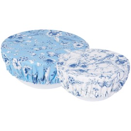 Now Designs Juliette Save It Reusable Cotton Bowl Covers 7.5 and 9.25 inch, Set of 2
