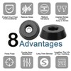sourcing map Rubber Feet Bumper Buffer Chopping Board Pad Metal