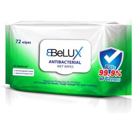Belux Antibacterial Wet Wipes (72 Wipes Per Pack)